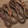 Round Genuine Cow Leather Cord 2 Meters Leather Strip Leather Thong Cord Handmade Flat Braided Leather Cord DIY Jewelry Making