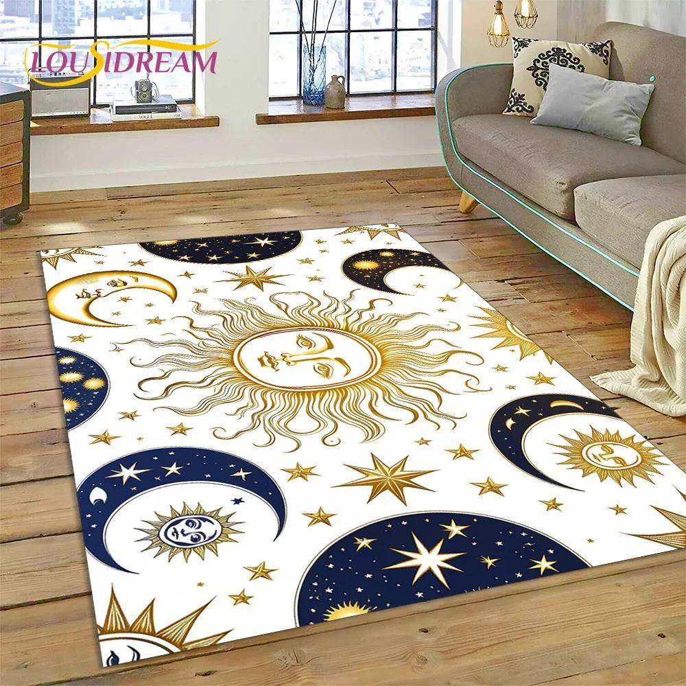 Tajemniczy Tarot Słońce Księżyc Mandala Magiczny Dywan Dywan do Sypialni Salonu Dom Sofa Dekoracja,Dziecięca Gra Duża Dekoracja Podłogi Mata