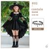 Girls Halloween Witch Costume Vampire Mesh Dress Kids Party Stage Performance Outfit