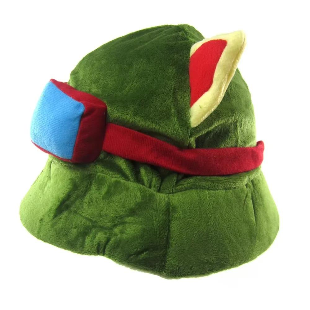 ZSQHET Swift Scout Teemo Hat Green Cricket Cap LOL Game Teemo Cap Cosplay Accessories Props