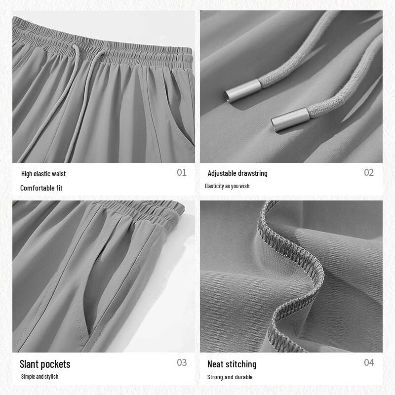 Jeanswest Men's Summer Stretch Loose Straight Casual Pants