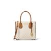 Mercer Presbyopia Retro Organ Letter Commuting Artificial Leather Crossbody Handbag Medium Women's Vanilla White and Brown