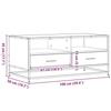 VidaXL Table basse sonoma gris 100x50x45 cm bois d'ingénierie et métal 848787