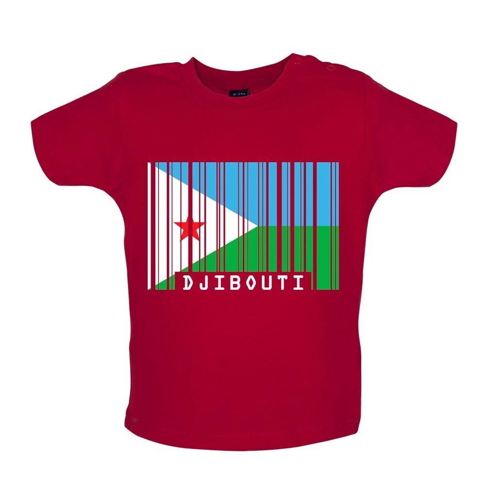Djibouti Barcode Style Flag - Baby T-Shirt / Babygrow - Djiboutian Flags Country 120
