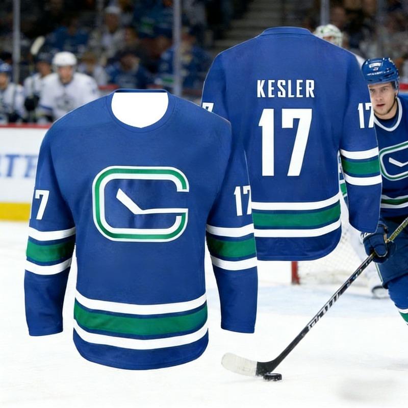 Nové pánské tréninkové hokejové triko Vancouver Canucks - Prodyšné, rychleschnoucí triko s dlouhým rukávem pro venkovní aktivity Děti