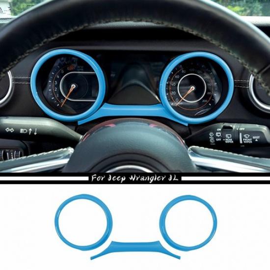 3X Interior Dashboard Decorative Frame Cover Trim For 2018+ Jeep Wrangler JL JT