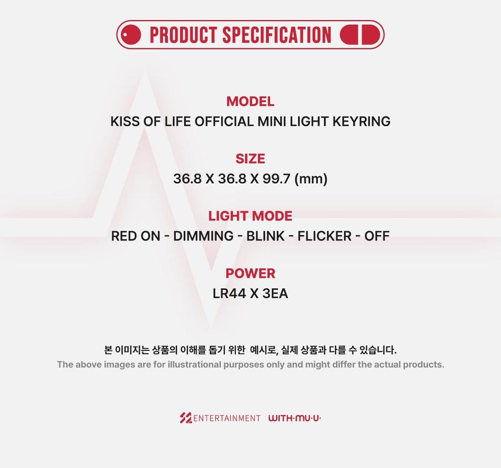(Mini Light Keyring) KISS OF LIFE 1st World Tour [KISS ROAD] In Seoul MD OFFICIAL MD