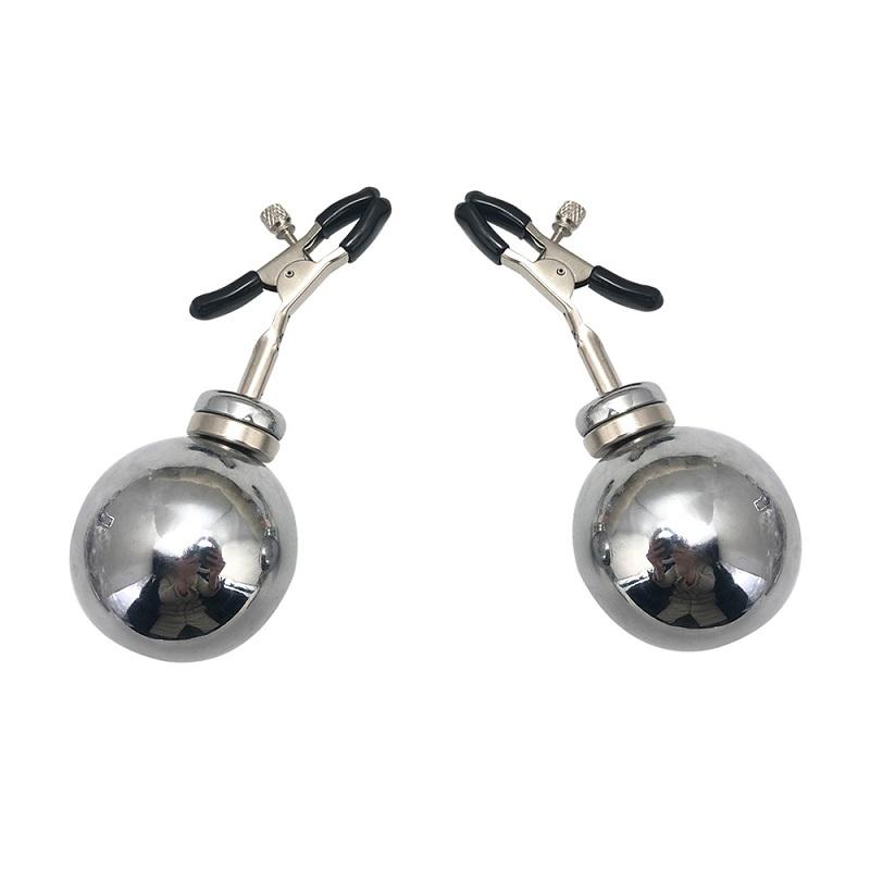 Huge Weight Metal Nipple Clamps Clips Magnet Ball Slave BDSM Breast Bondage Restraint Sex Toy For Women Couple Play Game