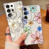 Blumenmuster Handyhülle Für Samsung Galaxy S26 S25 S24 S23 Ultra S22 S26 Plus S21 S24 S25 FE Transparent Stoßfest Weiche Abdeckung