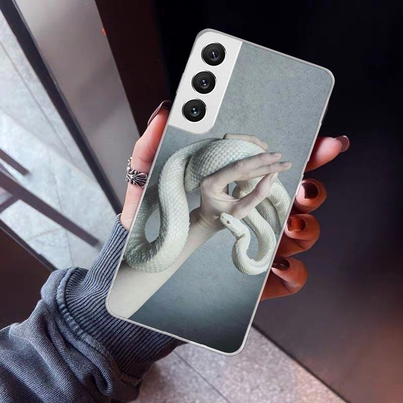 Animal Leather Snake Scales Phone Case For Samsung Galaxy S26 S25 Edge S24 S23 Ultra S22 Plus S21 S20 FE Soft TPU Back Cover Fun