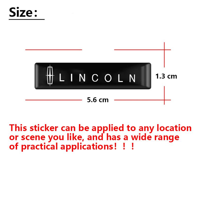 2/4/10Pcs 3D Car Badge Decorative Stickers For Lincoln Continental Aviator Navigator MKX Energy Zephyr Voyager Electric MKC MKS hpo0