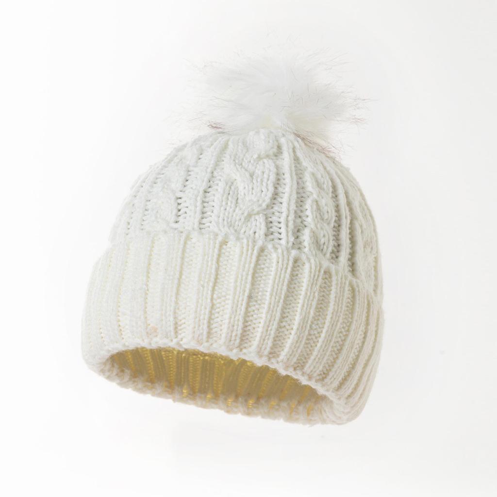 Cozy Wool Pom-Pom Ear Protection Knit Hat for Autumn/Winter