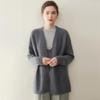 Autumn/Winter Elegant Solid Color Cashmere Women's Cardigan Coat