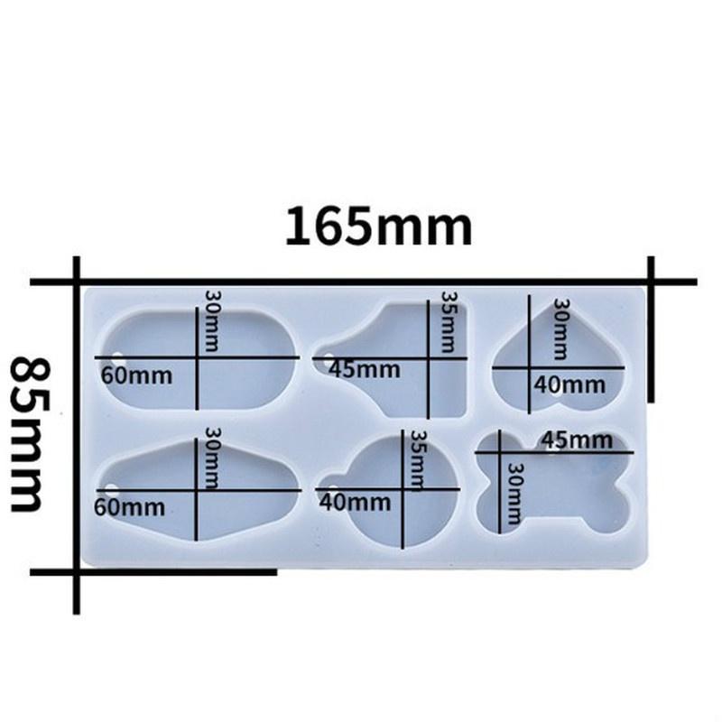 1 Stück Harz Handwerk Haustierbedarf Schmuckherstellung Werkzeug DIY Anhänger Silikonform Schlüsselanhänger Form Harzform Hundeknochen Anhänger Tags