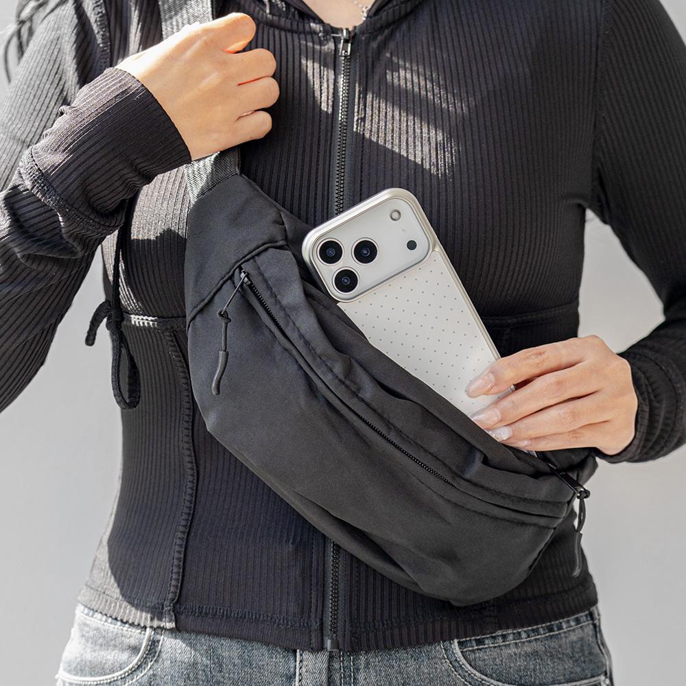 Goospery Mini Crossbody Waist Bag [Black]