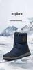 Thickened Warm Couples' Plus Velvet Hiking Snow Boots - Large Sizes for Men & Women