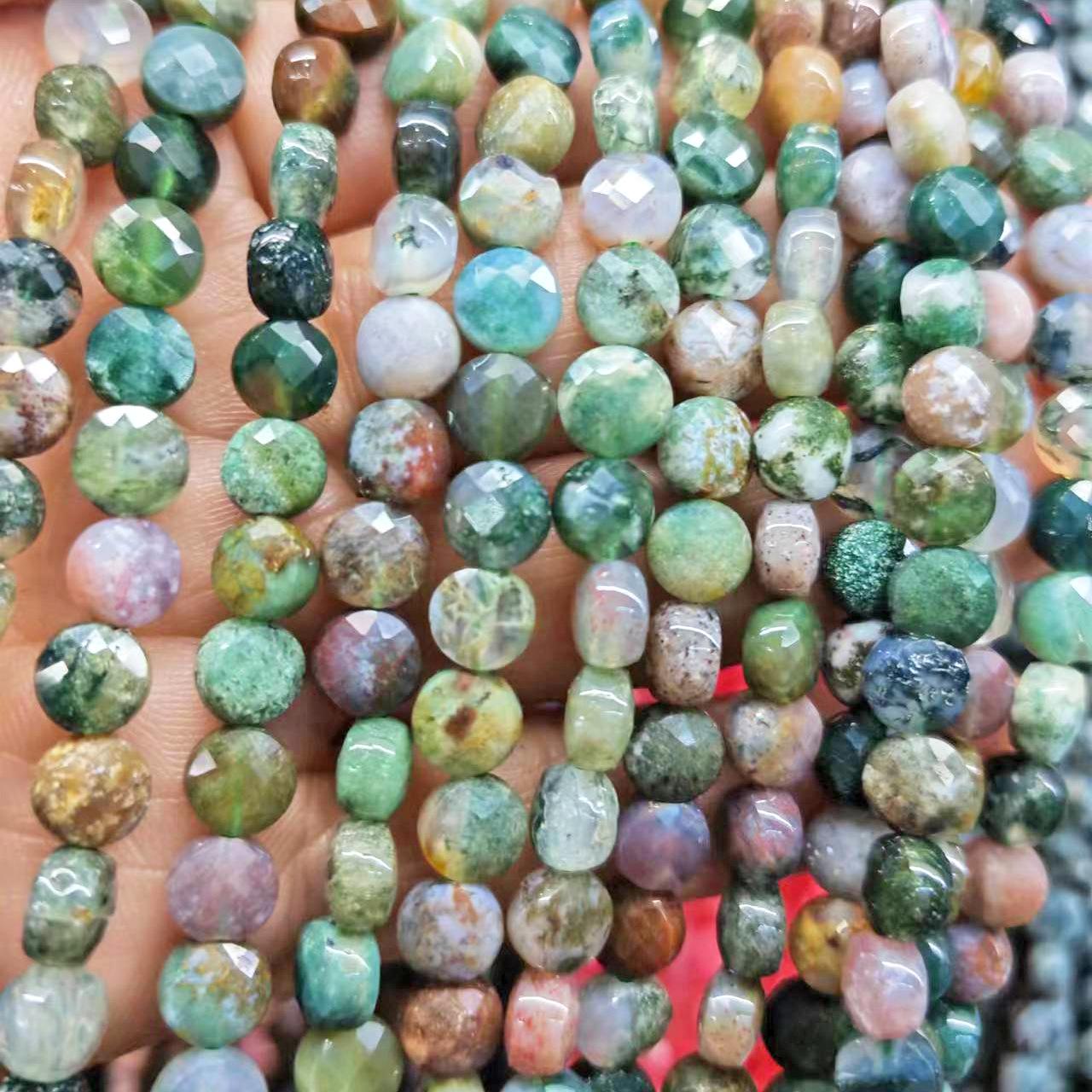 

Граненые круглые бусины из натурального камня для изготовления украшений своими руками: Браслеты, Ожерелья и Серьги 4mm/strand approximately 93 beads