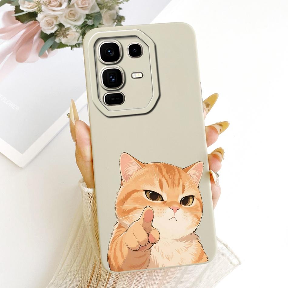 For Infinix Note 50 Pro+ Cute Cat Flower Cartoon Phone Case For Infinix Note 50 Pro Plus X6856 Shockproof Soft Silicone Bumpers