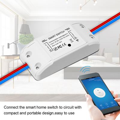 WiFi und BT Smart Switch 10A 2200W Dual-Modus Ein/Aus-Gerät Stimme Tuya APP Fernbedienung Timing