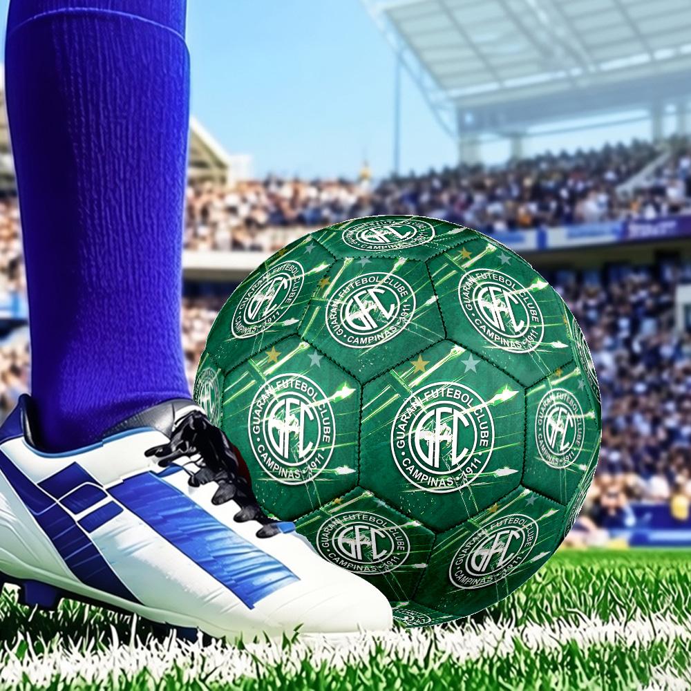 Football Club Emblem Printed Size 5 Soccer Ball - Durable, Machine-stitched, Soft and Comfortable, Suitable for Training and Matches Gift