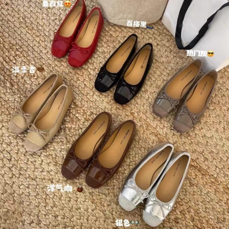 Suding's home, Xiaoxiangfeng bow increases the height of ballet shoes, evening breeze temperament soft-soled lady single shoes, new models