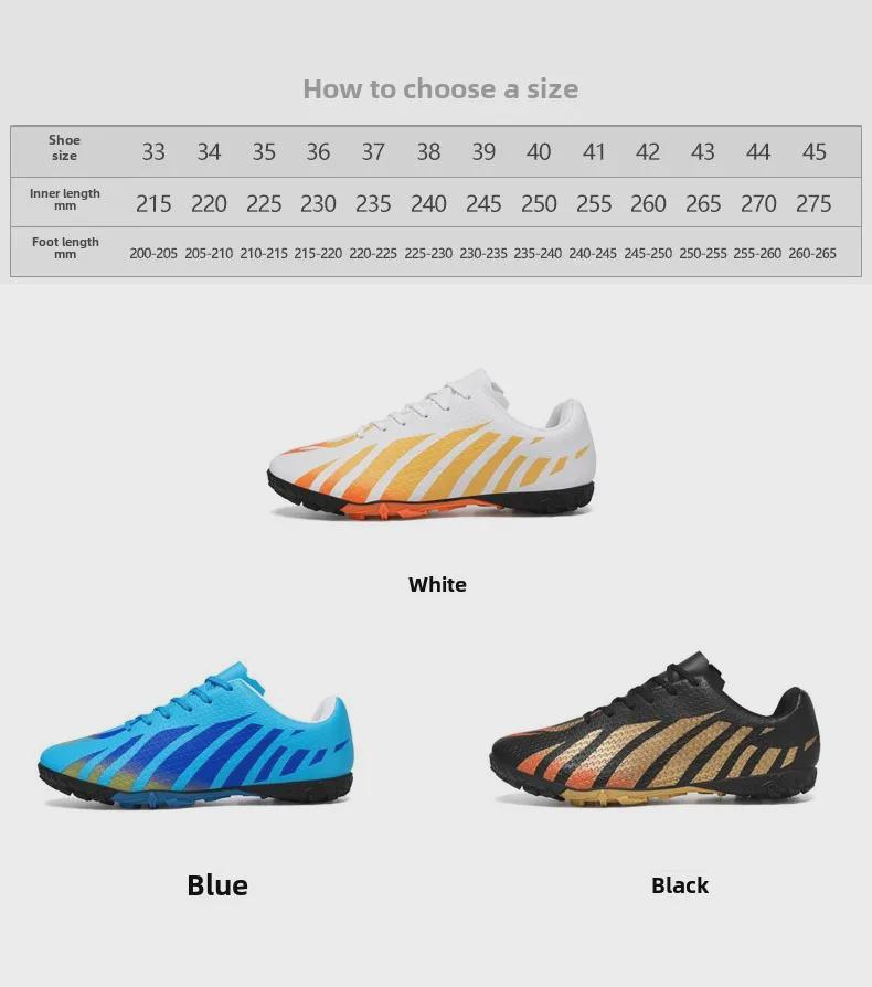 Youth Low-Top Long Spikes Leather Football Shoes