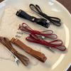 Retro Glossy Leather Bow Hair Clips Headband Bangs Clip For Woman Girls Simple Sweet Hairpins Barrettes Fashion Hair Accessories