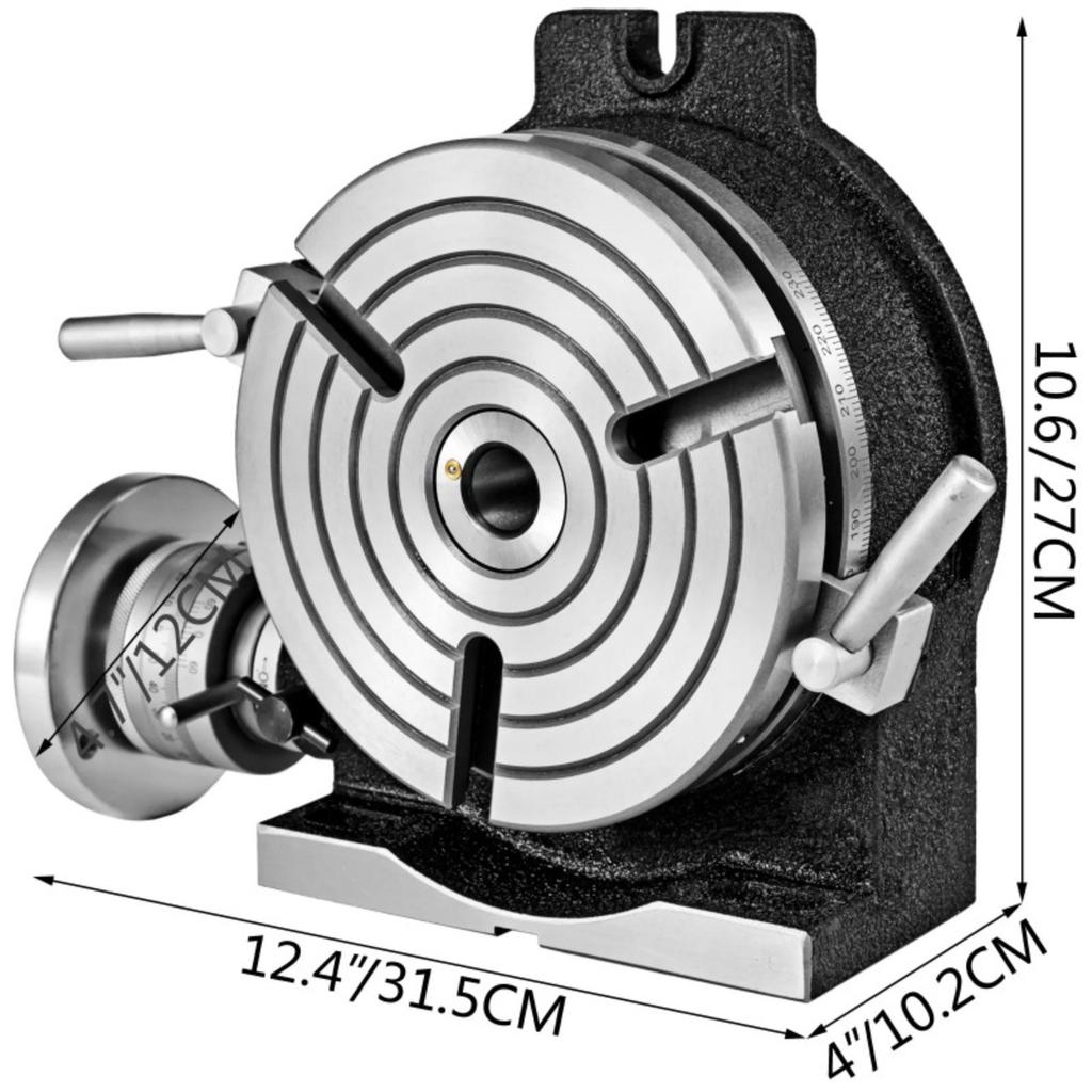 SIHAO Rotary Table 8 Inch/200 MM Horizontal Vertical MT-3 Rotary Table 3-Slot / 4-Slot