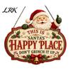 Christmas Bedroom Door Decor This Is Our Blessed Happy Place Sign, Welcome Front Durable Wooden Holiday Sign Hanger Decoration, Rustic Wall