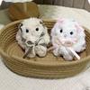 Lovely Bowknot Rabbit Keychain Plush Animal Shaped Keyring Student Bag Charm Backpack Accessory for Fashionable Women