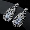 European and American Exaggerated Earrings with High-end Feel, Heavy Zircon Bridal Dress Accessories, Tassel Women's Wholesale Long Style