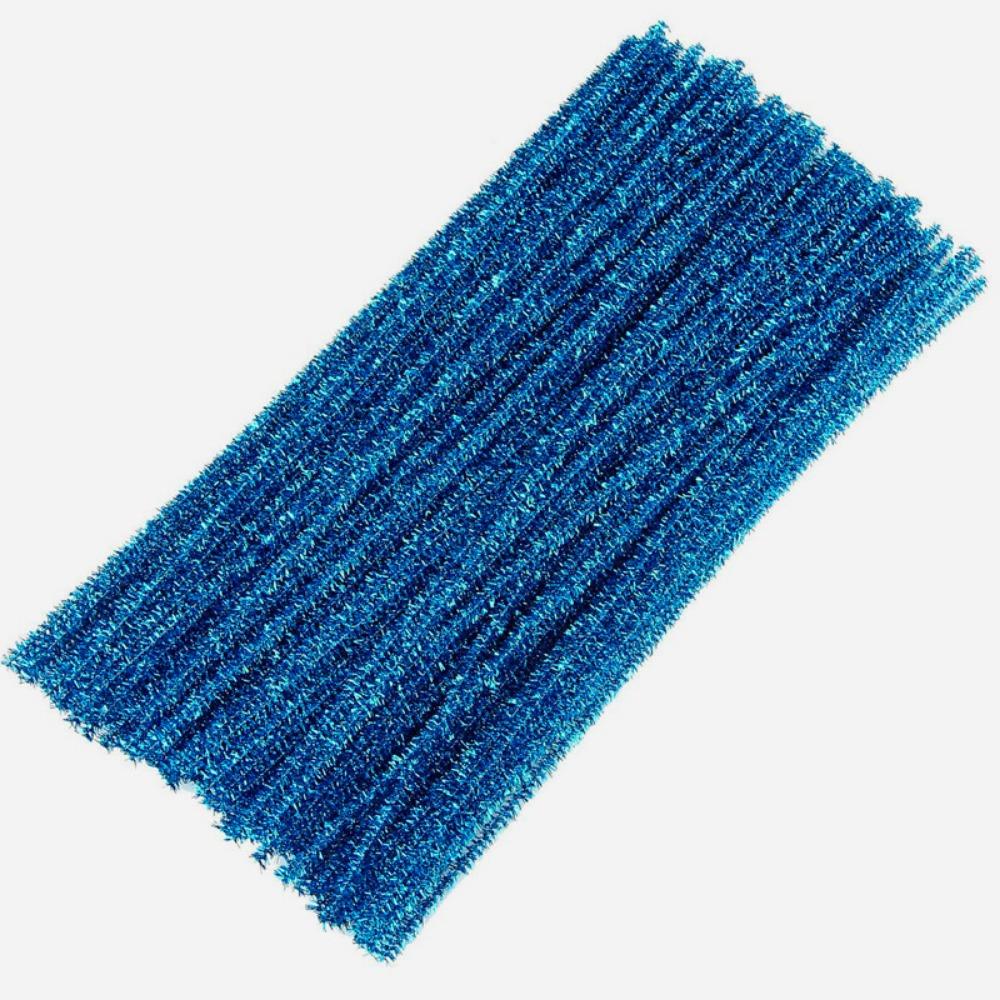 100Pcs Glitter Sparkle Craft Pipe Cleaners Multicolored Fuzzy Sticks Pipe Cleaners Bulk DIY Crafts