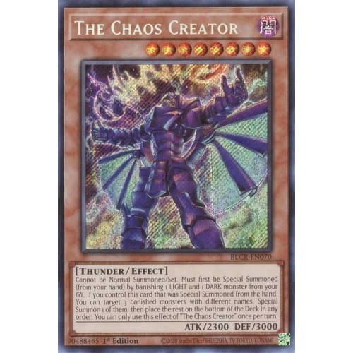 Yu-Gi-Oh! BLCR-EN070 The Chaos Creator (English 1st Edition Secret Rare) Battles of Legend: Crystal Revenge