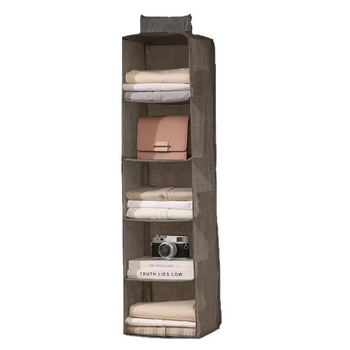 Foldable Three-Dimensional Dustproof Hanging Wardrobe Organizer for Multi-Layer Underwear and Panties Storage