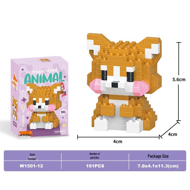 Lele Brothers Micro Building Blocks - Educational Small Animal Sets for Kids, Compatible with Lego, Boys' Toy Gifts