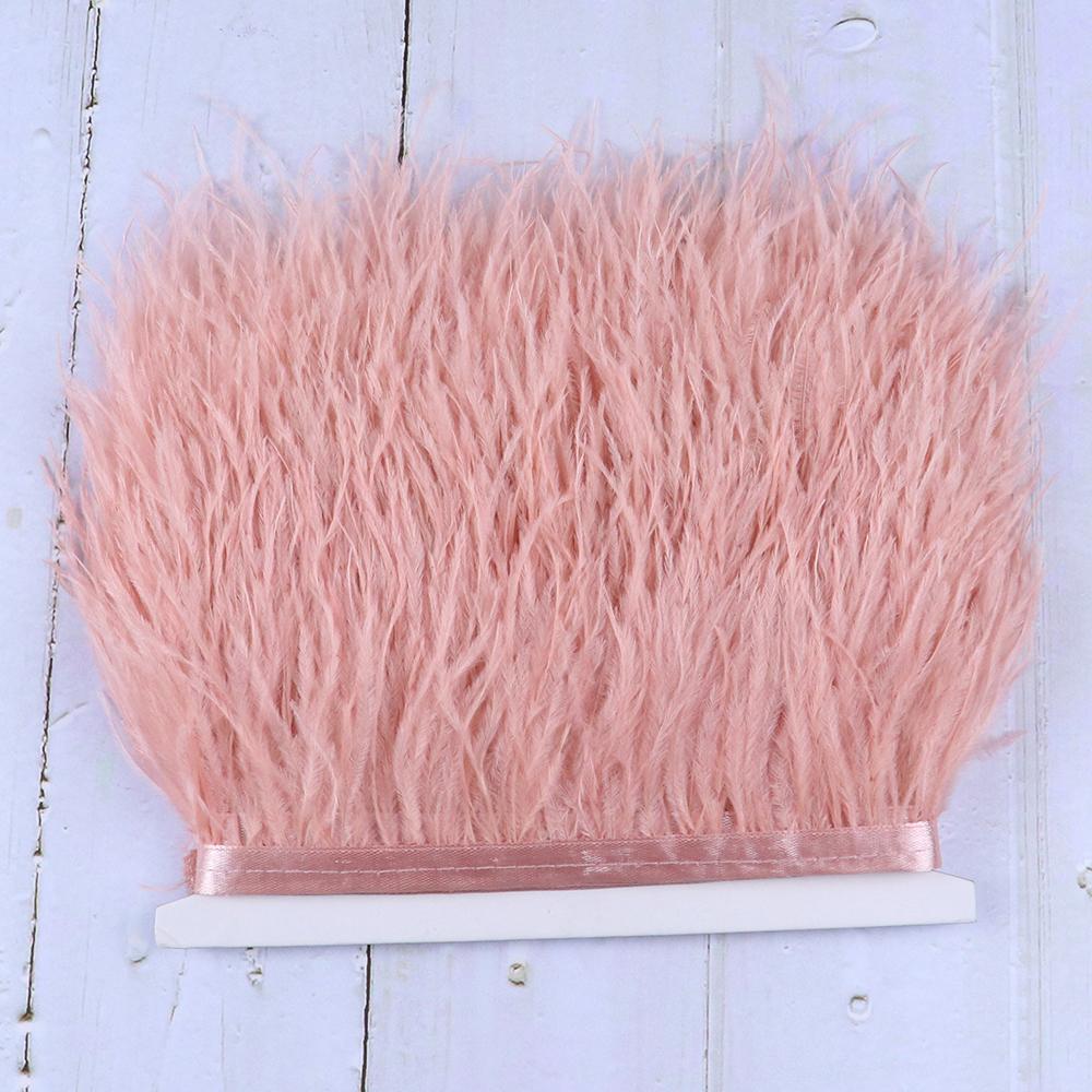 1 Meter Ostrich feather Trim Ribbon Dyed Various Long Ostrich Fringe 8-10CM feathers for crafts Dress/skirt Sewing Accessory
