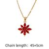 Cubic Zirconia Flower Pendant Necklace for Women 2025 New Fashion Stainless Steel Jewelry Wedding Party Accessories