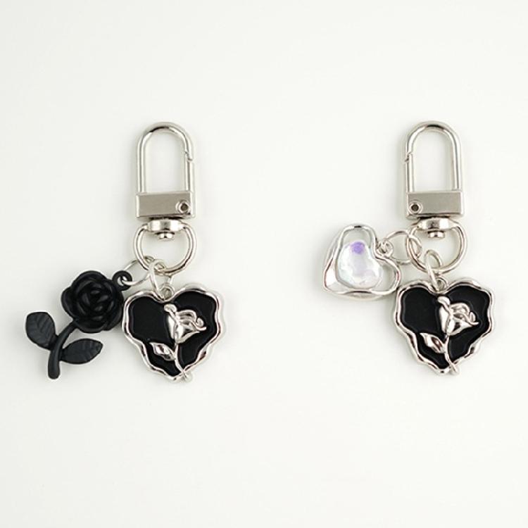 Unisex Bag Pendant Rose Keychain Fashion Statement Key Charm Stylish Key Pendant Unique Key Ornament Perfect for Key Bag