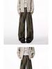 Spring 2025 Pleated Wide-Leg Denim Jeans - Dirty Dye