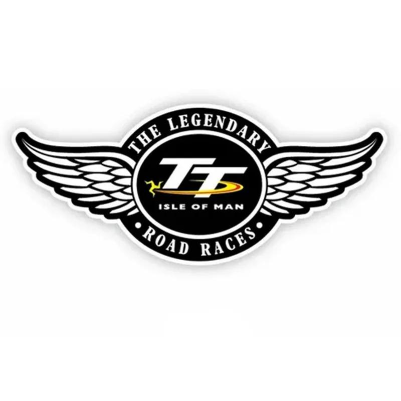 Autocollants Vinyle Classiques TT Imperméables pour Voiture - Décalcomanies Rétro pour Moto, Carrosserie Auto et Vélo 12cm