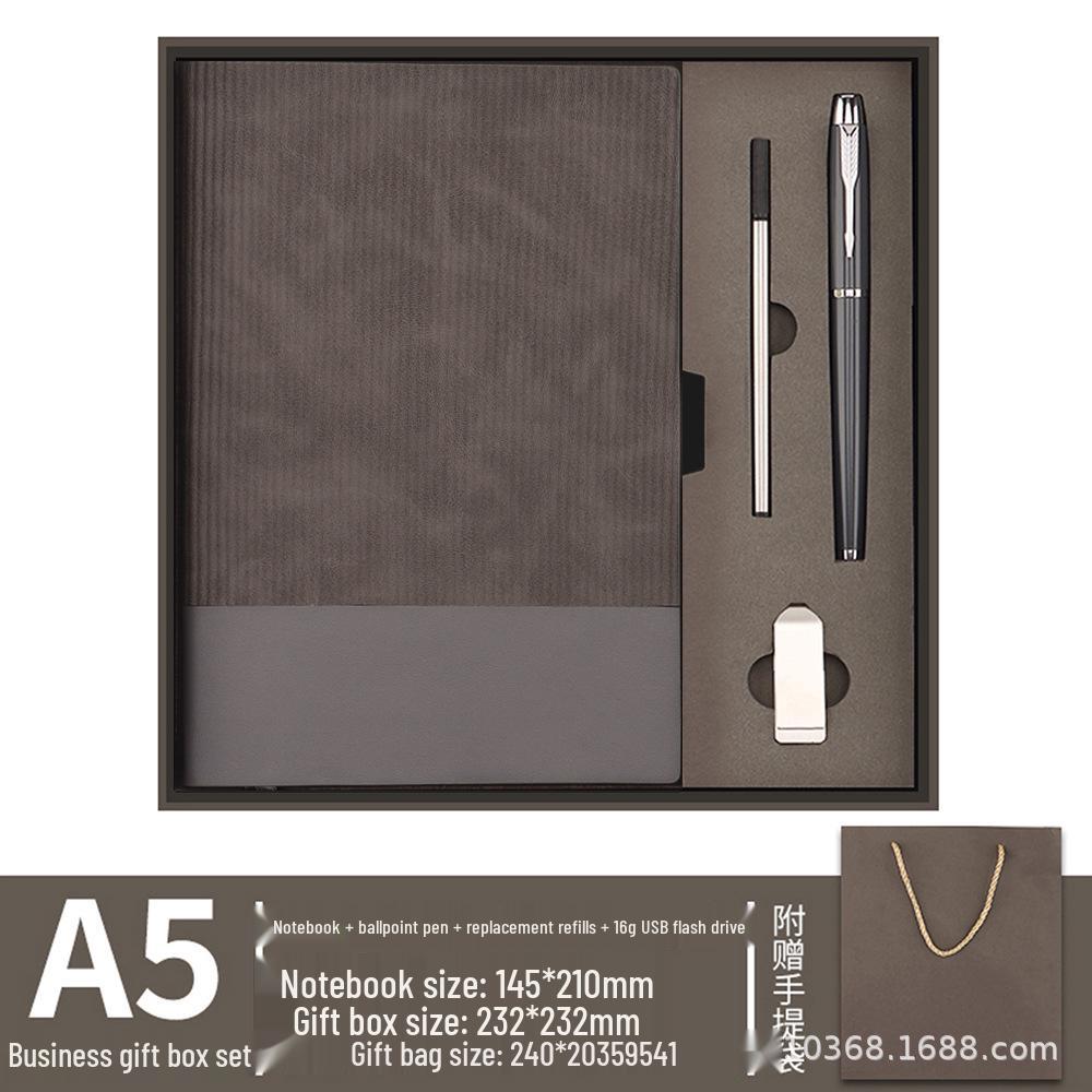 Custom Logo A5 Notebook Gift Box Set: Premium Business Office Souvenir