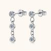 Silvere Glam The Versatile Moissanite Ear Studs, Women's Tassels, Niche Design, Exude A Sense Of Sophistication. S925 Sterling Silver Earrings
