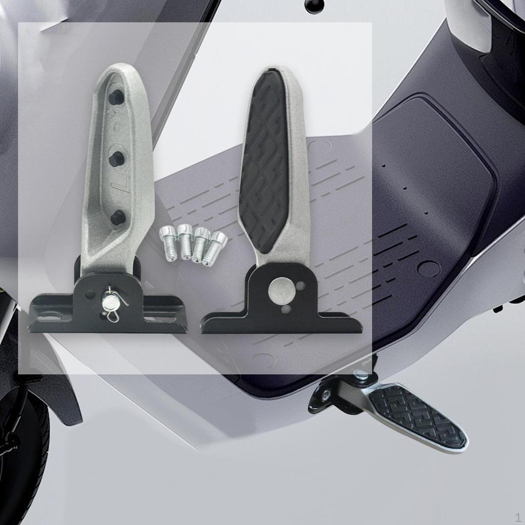 2 Pack Folding Bike Rear Pedal Foot Pegs Easy Installation Replacement