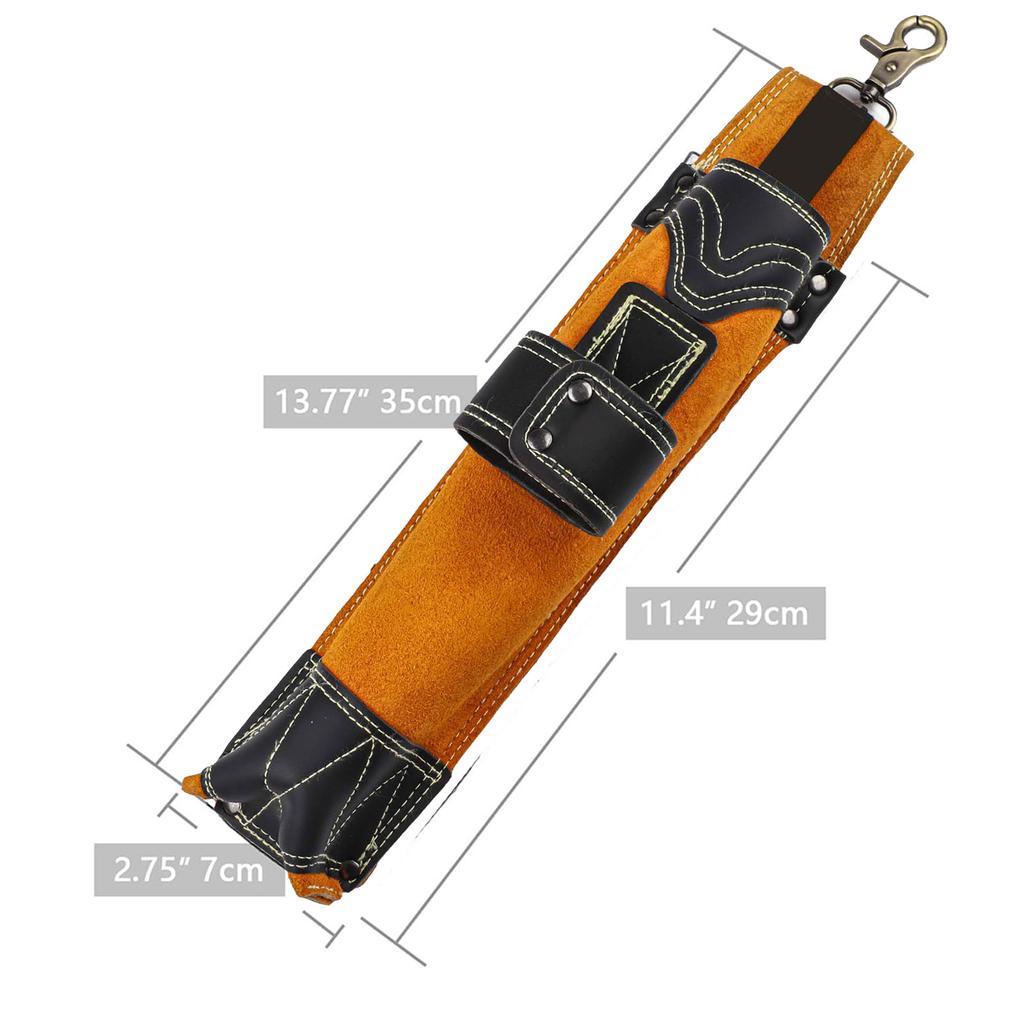 Welding At Height Length 14 Inches 350 Mm Flame-Resistant Leather Convenient Belt Attachment For Heavy-Duty Use
