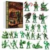 Weihnachts-Adventskalender-Überraschungsbox Mit Grünen Armeefiguren Acryl-Anhänger Für Feiertagsdekoration Und Geschenke