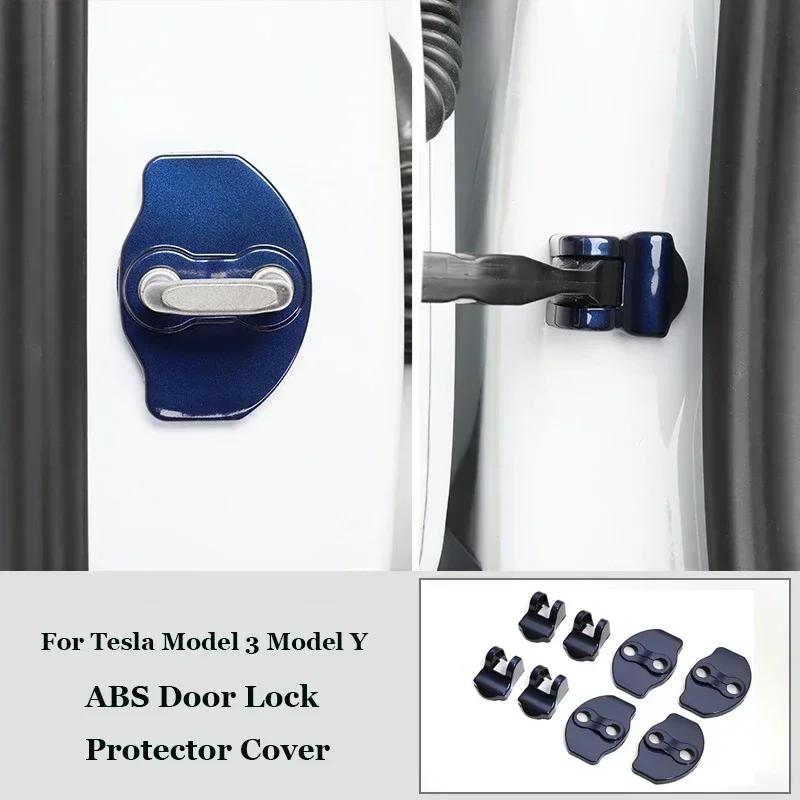 

8pcs Door Lock Protector Cover for Tesla Model 3/Y/3+ Latches Door Stopper Covers Protection Caps ABS Car Interior Accessories