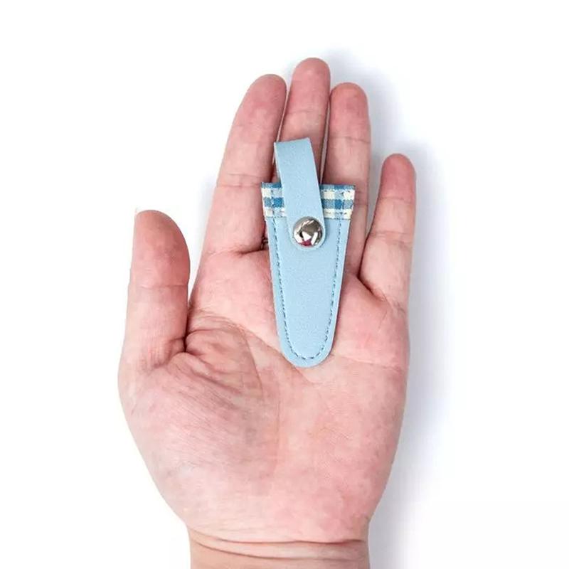 Colorful Vintage Embroidery Scissors Sheath Lattice Scissors Protective Cover Small Sharp Pointed Scissors Protection Case Home
