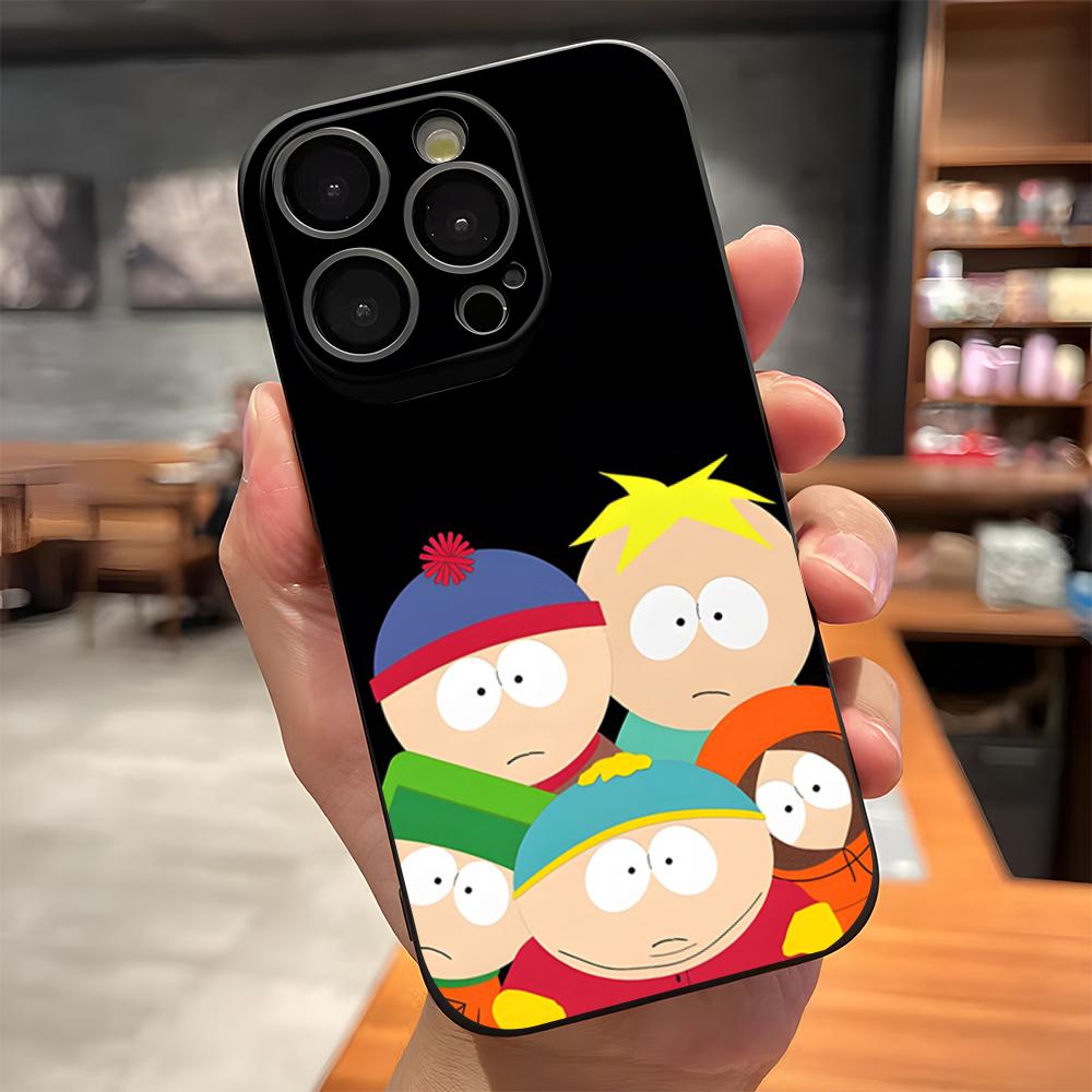 South Park Cute Cartoon Phone Case For IPhone 17 Pro Max 15 Pro 16 14 Plus 12 13 Mini 11 Pro Shockproof Soft Cover