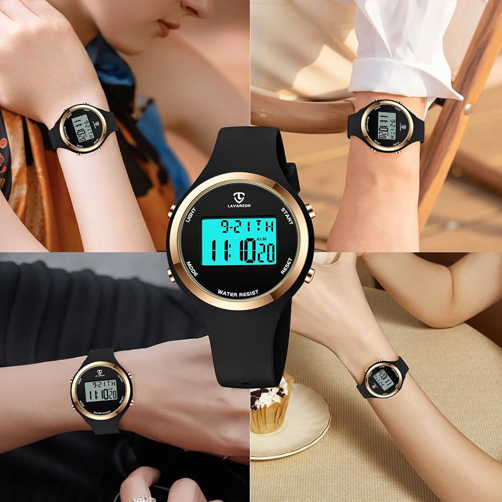"Digital Sports Watch Unisex Waterproof Alarm Date Display Multi-Function for Women and Men"