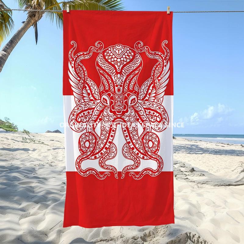 Bohemian Oktopus Strandtuch Gemustert Sonnenschutz Und Winddicht Geeignet Für Schwimmbad Camping Reisen